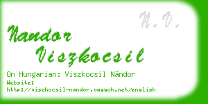 nandor viszkocsil business card