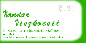 nandor viszkocsil business card